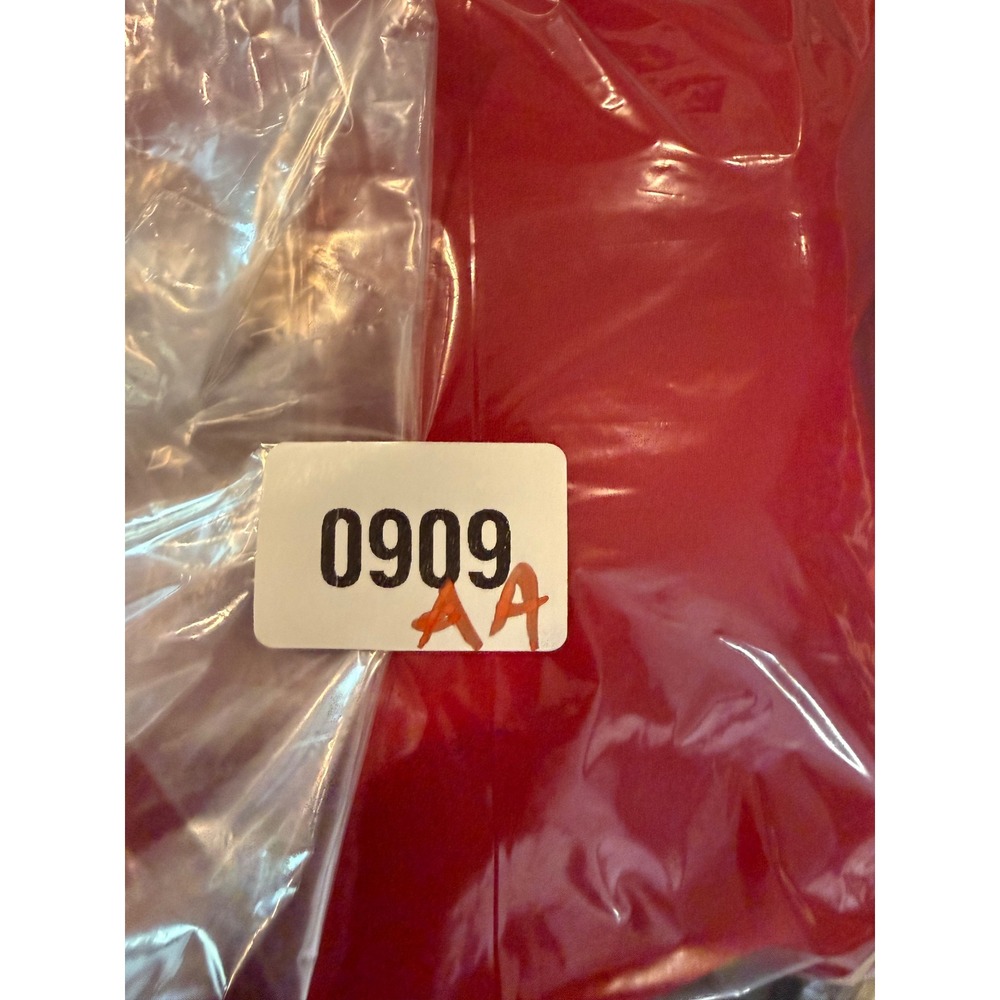 My Michelle Womens Small Blouse Red 3/4 Roll Tab Sleeve Zipper Pocket High Low - Picture 11 of 11